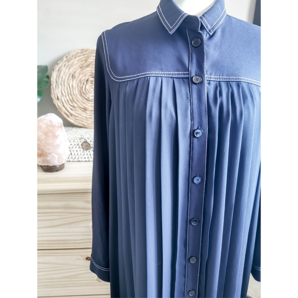 Claudie Pierlot Pleated Button Down Dress Size 40 - Picture 4 of 8